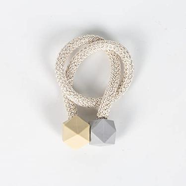 Imagem de 1 peça fivela magnética de cortina fivela de cortina simples acessórios para casa sem perfurações, cinza arroz