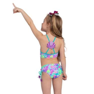 Imagem de Biquíni Cropped Fundo Do Mar Siri Kids Moda Praia Infantil