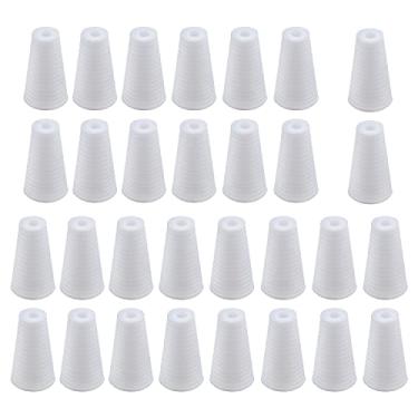 Imagem de ZZLZX 30 peças de obturador com cordão roscado borlas cordão de puxar borlas persianas de plástico botão de cordão extremidades de gotejamento janela de plástico puxadores de cordão cego gotas extremidade de puxar para persianas ou persianas