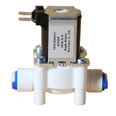 Imagem de NUHFUFA Válvula solenoide de entrada de 2 pontos de conexão rápida prática AC220V válvula de entrada de máquina de gelo peça de reposição para máquina de gelo