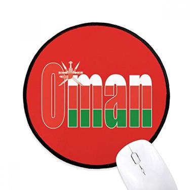 Imagem de DIYthinker Mouse pad com nome da bandeira do país de Omã para mesa de escritório tapete redondo para computador