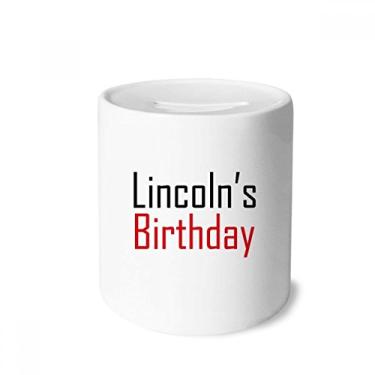 Imagem de DIYthinker Celebrate Lincoln's Birthday Blessing Festival Money Box Saving Banks Ceramic Coin Case Kids Adults