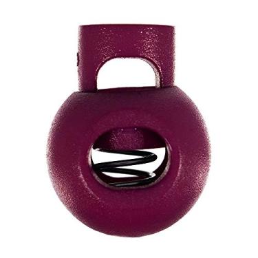 Imagem de West Coast Paracord Trava de cordão de bola redonda única de plástico - rolha de interruptor de corda de paracord (roxo, pacote com 5)