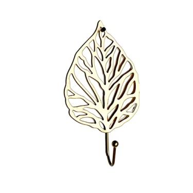 Imagem de KIZQYN Ganchos de casaco ouro/verde pendurado rack de armazenamento folha gancho de ferro forjado cabide de parede forma de folha criativa estilo nórdico decoração de banheiro em casa rack de casaco montado na parede (cor: brancosmoke)