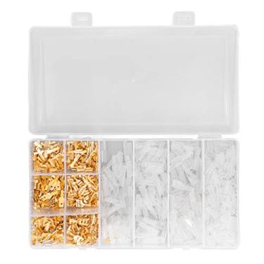 Imagem de 600pcs Macho Fêmea Conectores de pá Terminais de Junção Rápida de Latão Crimpados Kit de Terminais Prensados ​​a Frio