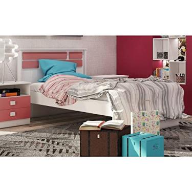 Imagem de Cama Solteiro Com Cabeceira Rosa