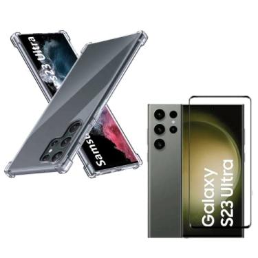 Imagem de Capa Capinha Anti Impacto + Película de Cerâmica 9D Compatível Com Samsung Galaxy S23 Ultra - (Hard Glass Store)