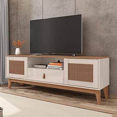 Imagem de Rack 2 Portas 1 Gaveta 160cm Esmeralda Versátile Casa D Off White/noce