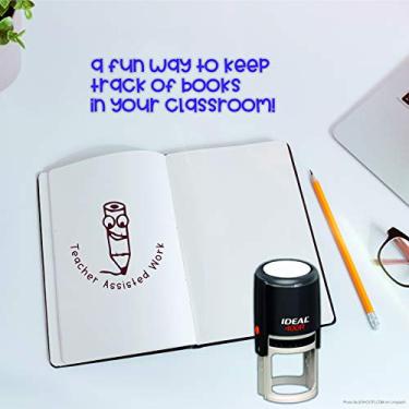 Imagem de Carimbo para professores de trabalho assistido, Carimbo para professores, Carimbo de marcação, Carimbo de graduação escolar, Carimbo de graduação para crianças, Estilo Redondo - 02