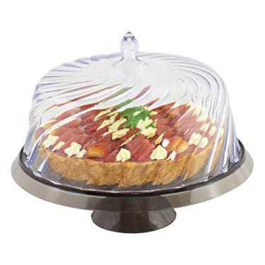 Imagem de Boleira Porta Bolo Tortas Cúpula Transparente Bandeja translucida