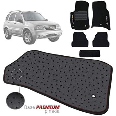 Imagem de Jogo de Tapete Carpete Pinado Compatível Com Tracker 2001 02 03 04 05 06 07 08 09 Impermeável Lavável Logo Bordado 5 Peças