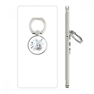 Imagem de Globe Big Ben Torre Eiffel Suporte de anel de telefone com pintura em aquarela Suporte de laço ajustável