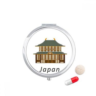 Imagem de Porta-comprimidos tradicionais japoneses com templo cultural, caixa de armazenamento de remédios