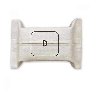 Imagem de Bolsa de linho de algodão com símbolo D para teclado