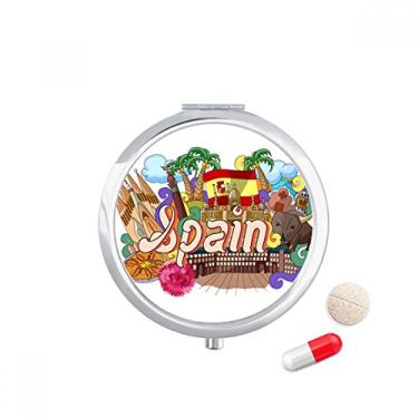 Imagem de Prado Porta-comprimidos, frutos do mar, Espanha, grafite, bolso para medicamentos, caixa de armazenamento