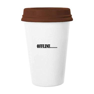 Imagem de Caneca com personagens elegantes off-line Copo de cerâmica de vidro bebendo café