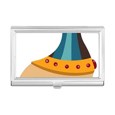 Imagem de Porta-cartões de visita com estampa de totem de gato do Egito