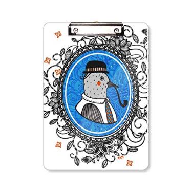 Imagem de Pombo Chapéu Flor Folha Desenho Ilustração Prancheta Pasta Bloco de Escrita Placa de Apoio A4