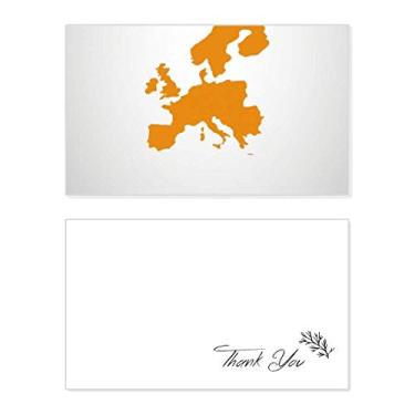 Imagem de Mapa de ilustração amarelo europeu, estampa de cartão de agradecimento, aniversário, saudação, casamento, agradecimento