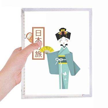 Imagem de Caderno tradicional japonês para meninas antigas com folhas soltas e diário recarregável