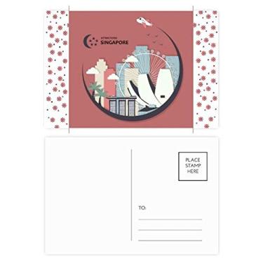 Imagem de Bandeira de Cingapura Lugares em Forma de Lua Natal Natal Celebração Cartão postal Cartão de Bênção