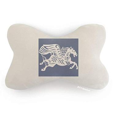 Imagem de DIYthinker Ano do Cavalo Animal China Zodíaco Carro Acabamento Pescoço Decoração Almofada Almofada Almofada Almofada Almofada