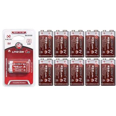 Imagem de Bateria Mox 9V 450 mAh - 10 Unidades