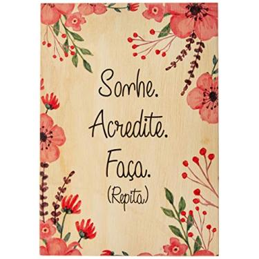 Imagem de Arte Maníacos Quadro Decorativo em Madeira Sonhe. Acredite. Faça - 46x32,5cm