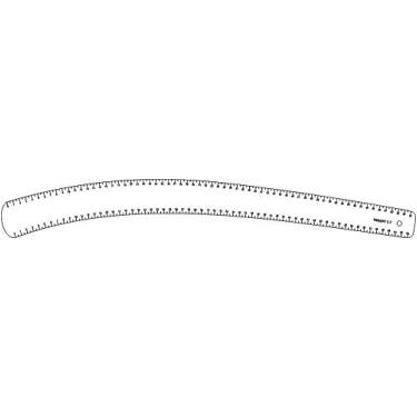 Imagem de Régua para Alfaiataria e Modelagem em PAI Branco 3 mm C-7PAI – Trident, C-7PAI, Branco, Espessura 66 x 5, 5 cm