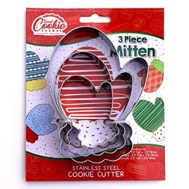 Imagem de Sweet Cookie Crumbs Conjunto de cortadores de biscoito de luva, 3 peças, aço inoxidável