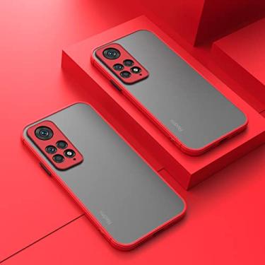 Imagem de Capa de telefone à prova de choque para Xiaomi para Redmi Note 11 Pro 10 Pro 9 Mi 12 12X Mi 11T Pro Soft TPU Frame Hard Back Phone Cover,red,For Mi 11