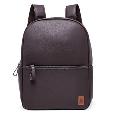 Imagem de Mochila Executiva Grande De Couro Legítimo Bovino Notebook 14 pol. (CAFÉ)