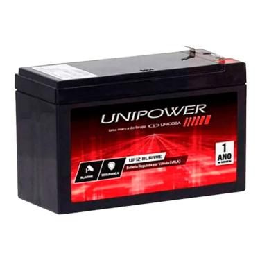 Imagem de Bateria Selada para Sistemas de Monitoramento e Segurança - 12V / 4Ah - Unipower UP12ALARME