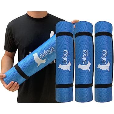 Imagem de Kit 3 Tapetes Yoga Mat Exercícios Em EVA 50x180cm 5mm DF1032 Azul Dafoca Sports
