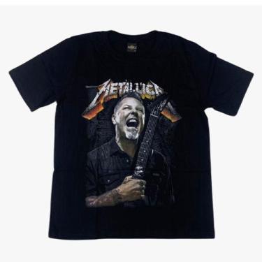 Imagem de Camiseta Metallica Blusa Preto Rock James Hetfield Hcd497 Rch