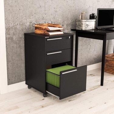 Imagem de Gaveteiro 1 Chave 3 Gavetas Maia Politorno Preto