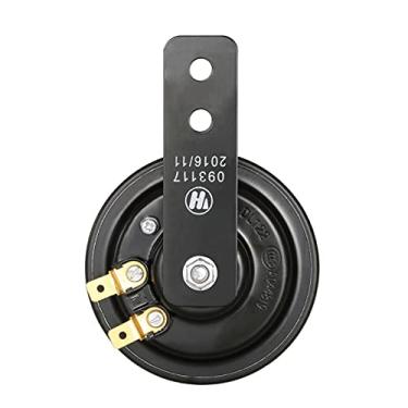 Imagem de Buzina de ar super alta, 1 peça, buzina de motocicleta, trompete, 12 V, preto, alto, 105db, ciclomotor, veículo elétrico, trompete, buzina de ar, mota, kit clássico de buzinas de trem