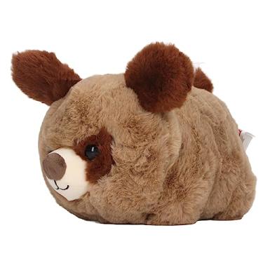 Imagem de Boneca de Pelúcia Fofa, Desenho Animado Ecológico, Alívio do Estresse, Boneca Macia para Cama de Aniversário (Cachorro marrom)