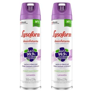 Imagem de Kit 2 Lysoform Aerossol Uso Geral Lavanda 360ml