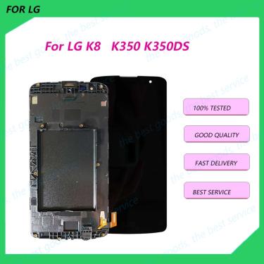 Imagem de Para LG K8 K350 Display LCD Touch Screen Digitizer Assembly Com Frame Para LG K8 2016 Display LCD