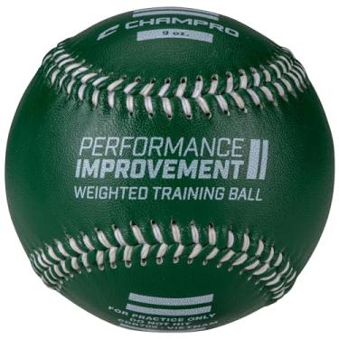 Imagem de CHAMPRO Bolas de beisebol de treinamento pesadas, verde floresta, 255 g.
