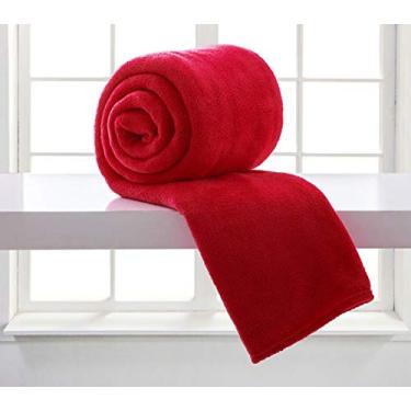 Imagem de Manta Solteiro Microfibra Home Design Vermelho III - Corttex
