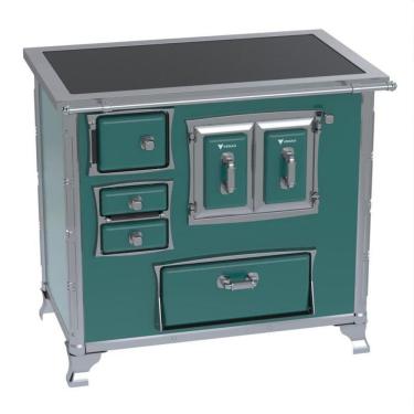 Imagem de Fogao a Lenha GII N 2 Gab Sec Xviii Premium Turquesa