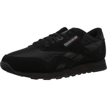 Imagem de Reebok Tênis masculino clássico de nylon, Preto/Preto/Carbono, 38