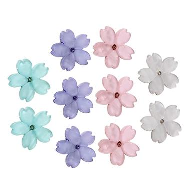 Imagem de Tofficu 10 Pcs bonecas bonecos colecionaveis botões de roupas botões de forma de flores botões de scrapbook enfeites de roupas acessórios faça você mesmo as flores decorar resina