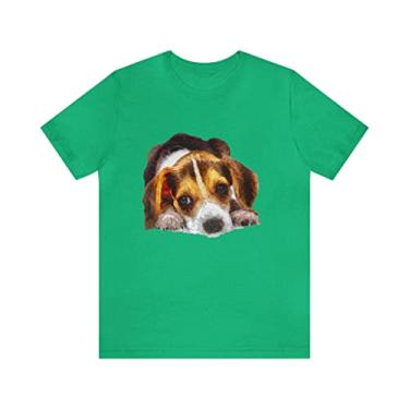 Imagem de Beagle 'Daisy Mae' - Camiseta de manga curta unissex Jersey by Doggylips™, Heather Kelly, XG