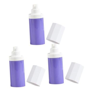 Imagem de 3 pçs garrafa de loção a vácuo dispensador de bomba recarregável garrafas de bomba sem ar fundação de viagem recipiente de viagem tamanho de viagem garrafa de bomba recipiente de loção cosméticos reci