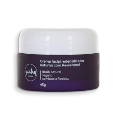 Imagem de Creme Facial Noturno Natural e Vegano Resveratrol Antienvelhecimento 45g Piatan Natural