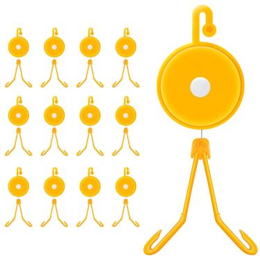Imagem de VIVOSUN 12 peças de ioiô retrátil para plantas com rolha para suporte de cultivo em barracas de jardim ou hidroponia, amarelo