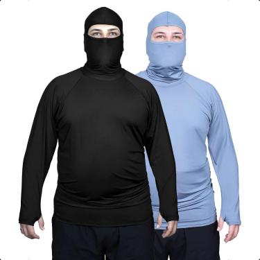 Imagem de 02 Camisa Motociclista Plus Size Proteção Uv+50 Segunda Pele-Masculino